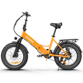SAMEBIKE LOTDM200-II Electric Bike - 500W Motor 48V13AH Battery 40KM Range Mechanical Disc Brakes - Orange